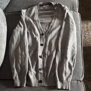 Gray Cardigan Sweater
